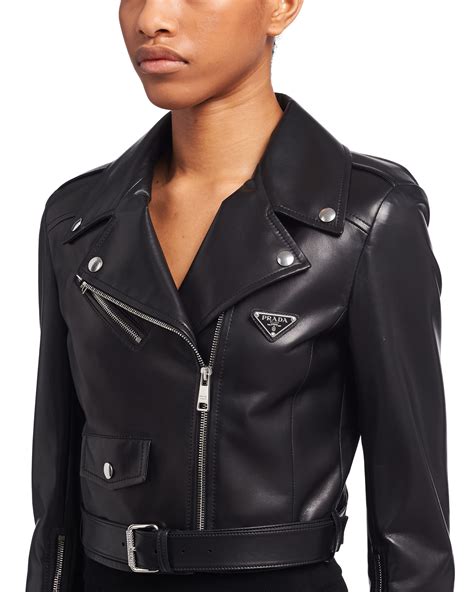 leather jacket prada